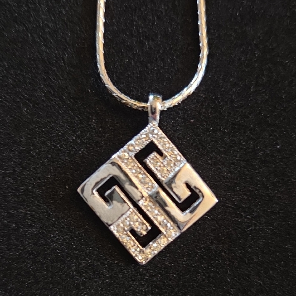 Givenchy 4G Crystal & Silver Pendant
